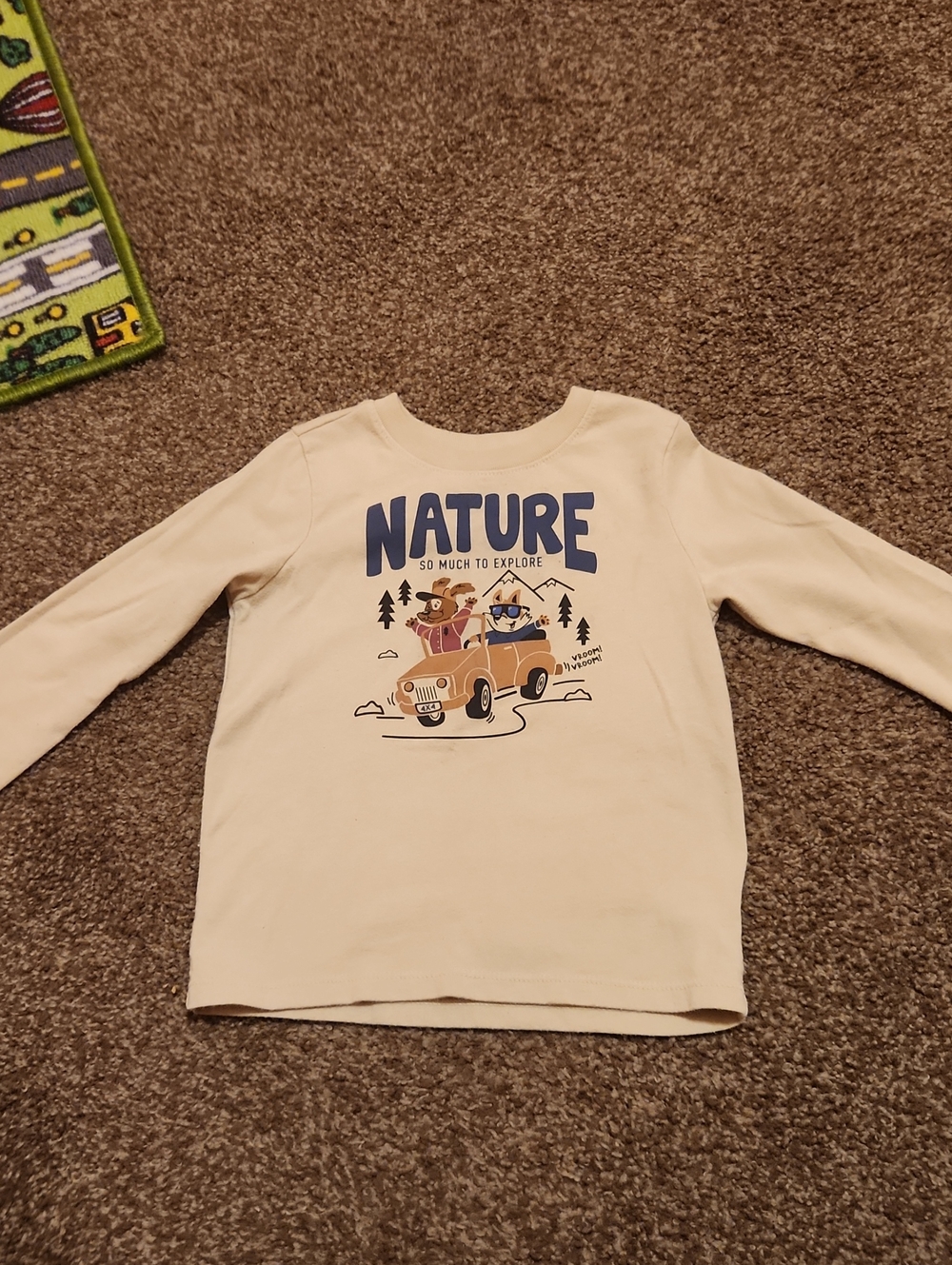 Garanimals Cream Long-Sleeve 'Nature' Graphic Tee